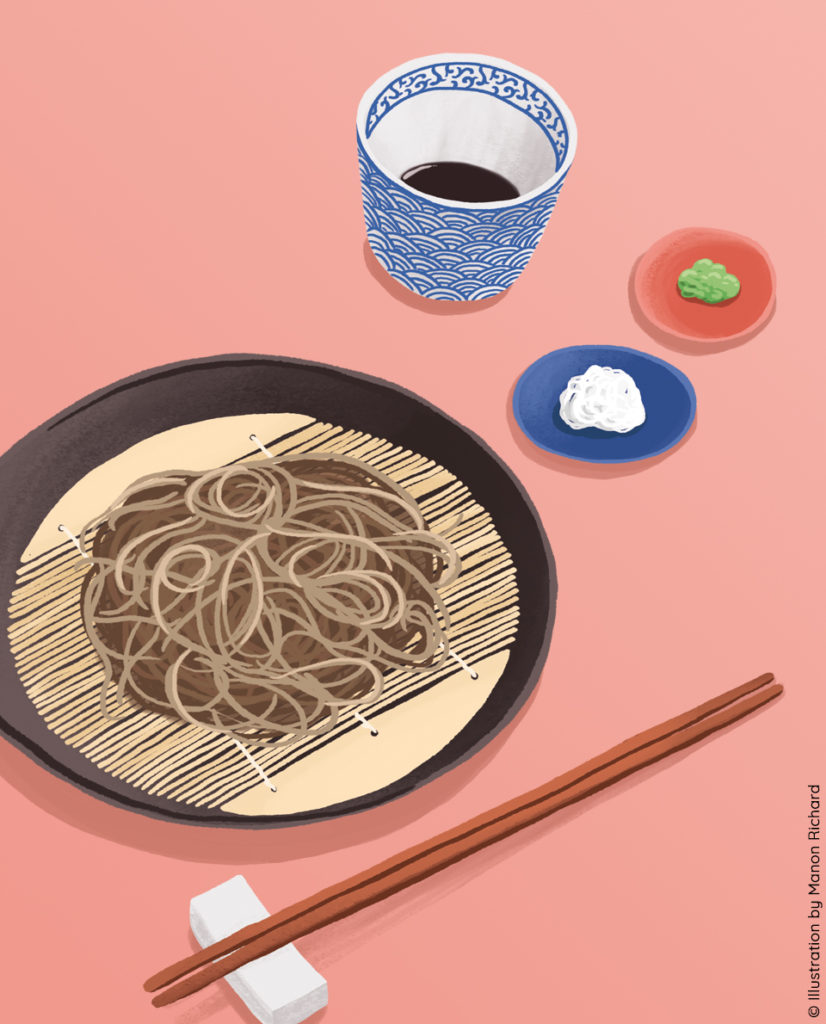 Zaru Soba food illustration manon richard 2