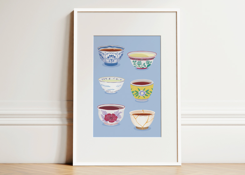 Teacups illustration Manon Richard
